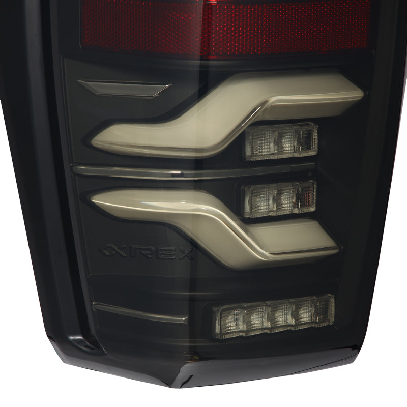 AlphaRex 16-21 Toyota Tacoma LUXX LED Taillights Blk w/Activ Light/Seq Signal - GTR Auto