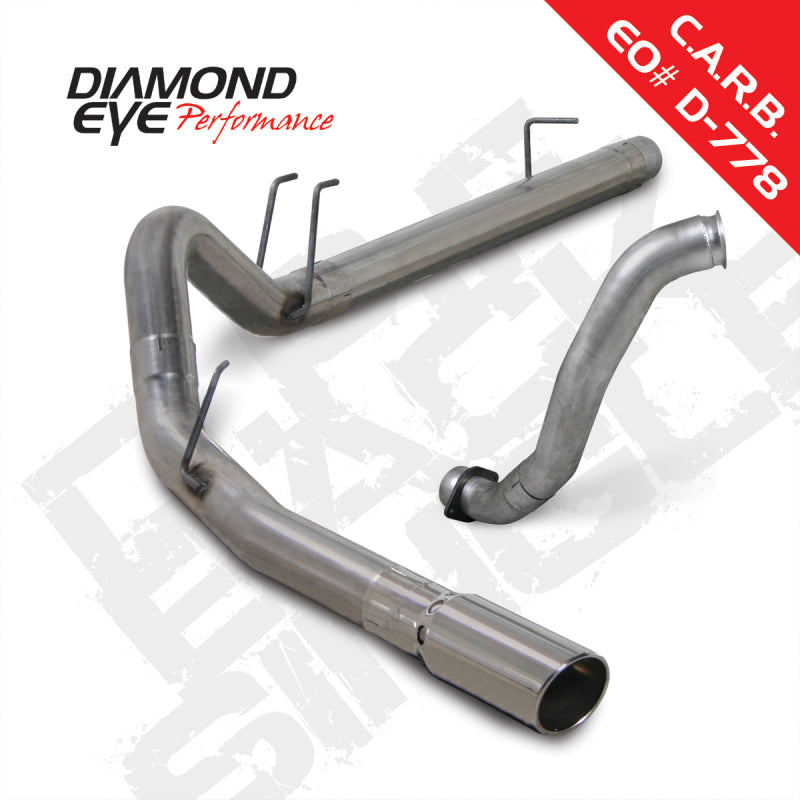 Diamond Eye KIT 4in DPF-BACK w/ DP Single SS 08-10 Ford 6.4L Powerstroke F250/F350 - GTR Auto