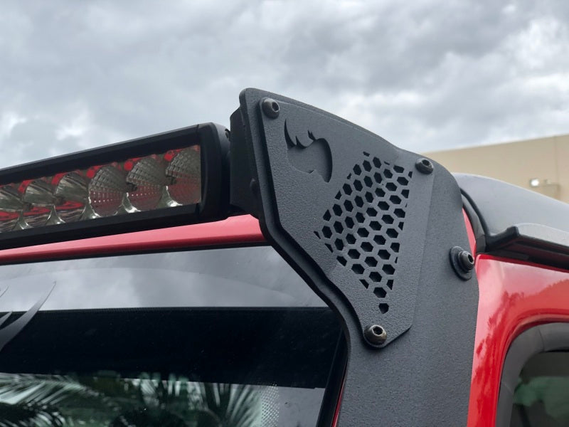 Go Rhino 18-20 Jeep Wrangler JL/JLU/Gladiator JT XE Windshield Light Bar Mount - 50in Single Row - GTR Auto