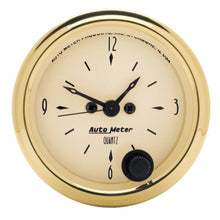 Load image into Gallery viewer, AutoMeter Gauge Clock 2-1/16in. 12HR Analog Golden Oldies - GTR Auto