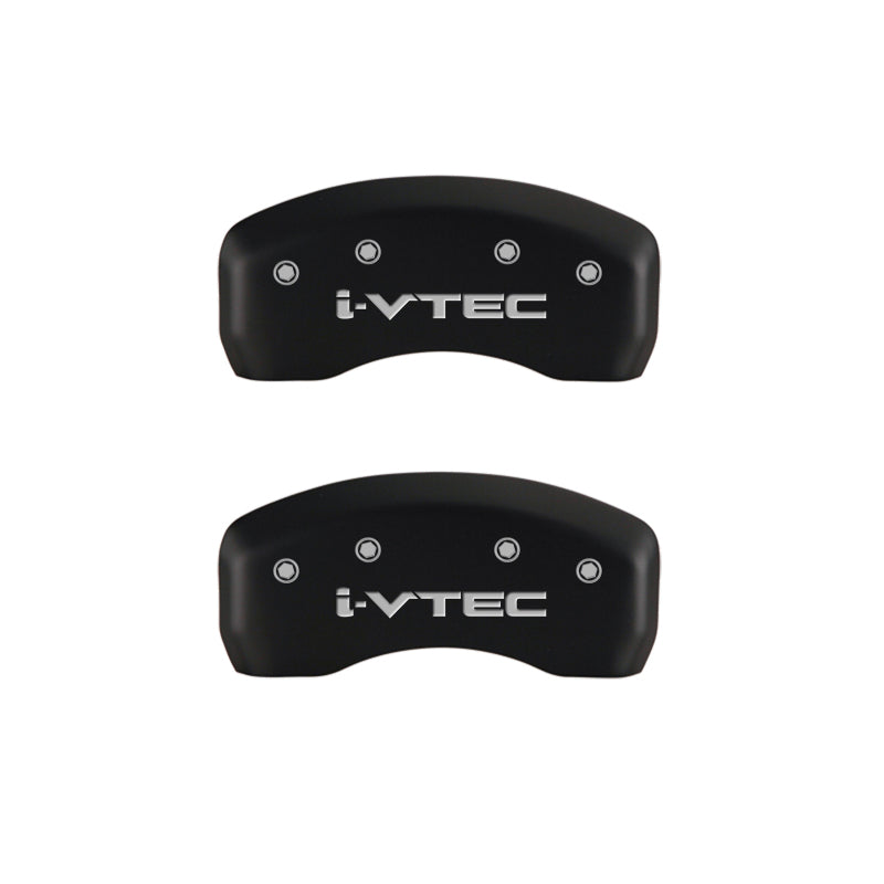 MGP 4 Caliper Covers Engraved Front & Rear i-Vtec Red finish silver ch - GTR Auto