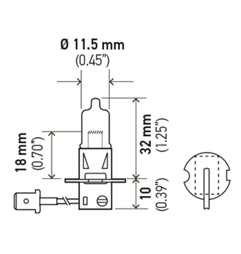 Hella Bulb H3 12V 55W Pk22S T325 Heavy Duty - GTR Auto