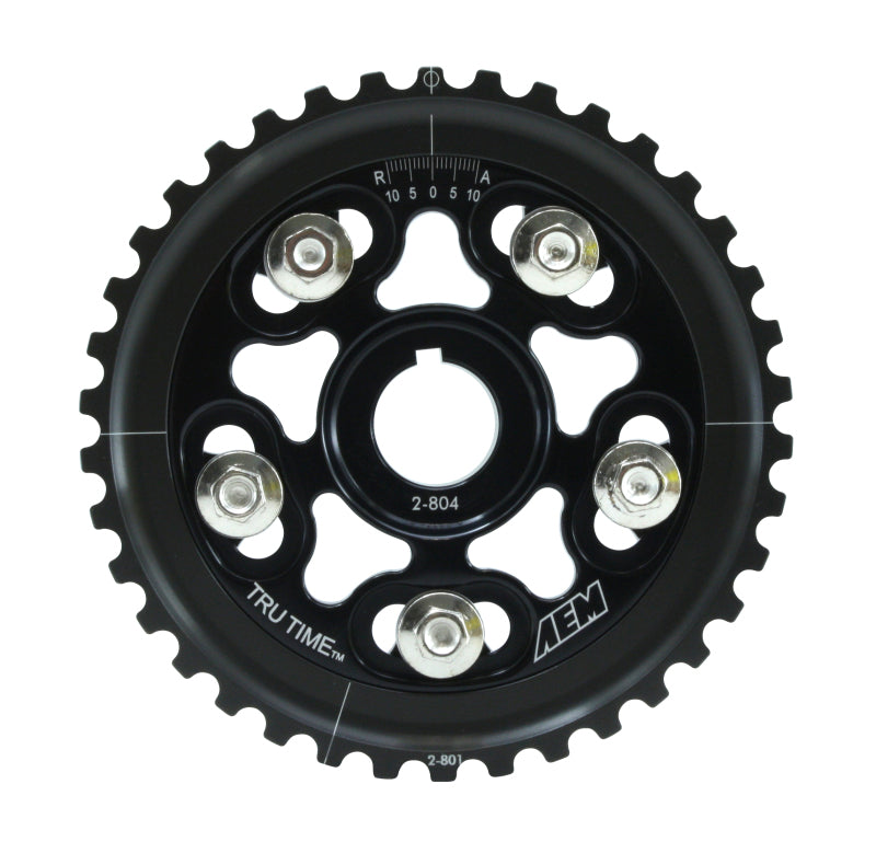 AEM 96-00 Honda Civic / 96-97 Honda Del Sol D16 Black Tru-Time Cam Gear - GTR Auto