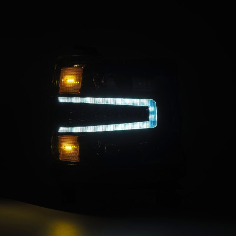 AlphaRex 16-18 Chevy 1500HD NOVA-Series LED Proj Headlghts Alpha BK Atv Lgt/SeqSig & DRL(Req 810023) - GTR Auto