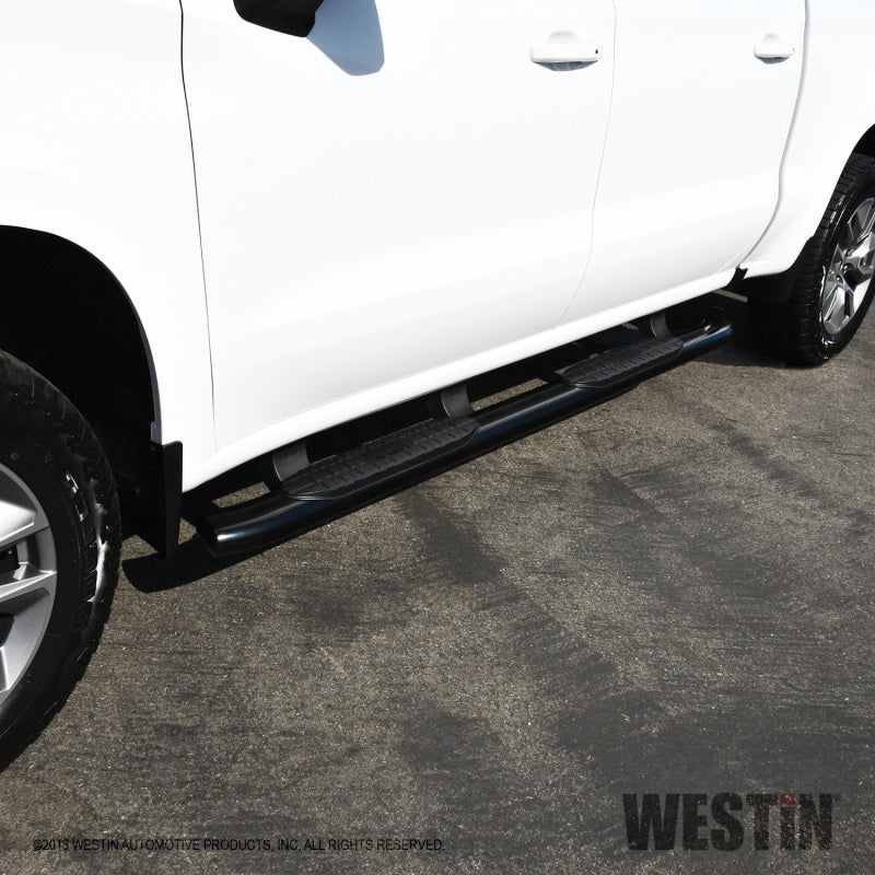 Westin 2019 Chevrolet Silverado/Sierra 1500 Crew Cab Non LD PRO TRAXX 5 Oval Nerf Step Bars - Black - GTR Auto