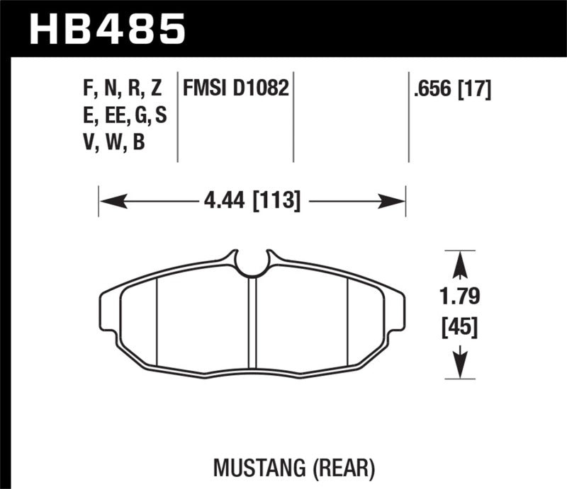 Hawk 2011-2012 Ford Mustang 5.0L Perf. 5.0 (w/Brembo Brakes) High Perf. Street 5.0 Rear Brake Pads - GTR Auto