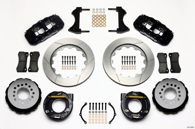 Wilwood AERO4 Rear P-Brake Kit 14.00in Chevy C-10 2.42 Offset 5-lug - GTR Auto