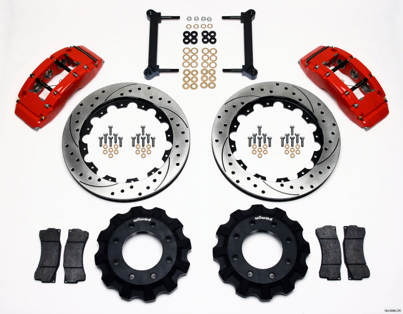 Wilwood TC6R Front Kit 16.00in Drilled Red 1999-2010 GM H2 Truck/SUV 2500 - GTR Auto