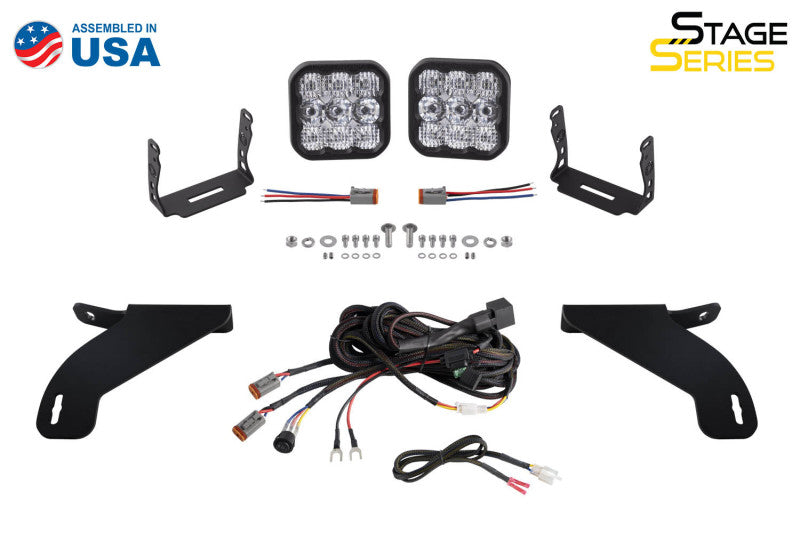 Diode Dynamics 21-22 Ford F-150 SS5 Bumper LED Pod Light Kit Sport - White Driving - GTR Auto