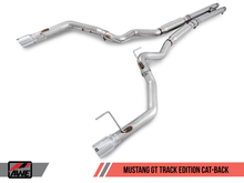 Load image into Gallery viewer, AWE Tuning S550 Mustang GT Cat-Back Exhaust - Track Edition (Diamond Black Tips)