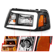 Load image into Gallery viewer, ANZO 2001-2011 Ford Ranger Crystal Headlights w/ Light Bar Black Housing - GTR Auto