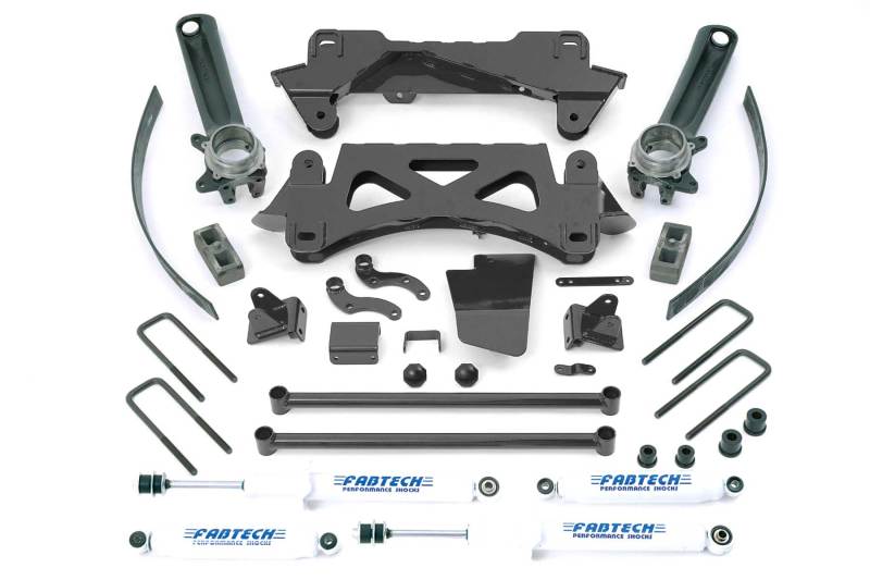 Fabtech 95.5-04 Toyota Tacoma 6 Cyl 2/4WD 6 Lug 6in Perf Sys w/Perf Shks - GTR Auto