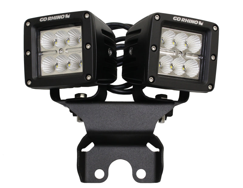 Go Rhino 18-20 Jeep Wrangler JL/JLU Light Mount - One or Two 3in Cubes - GTR Auto