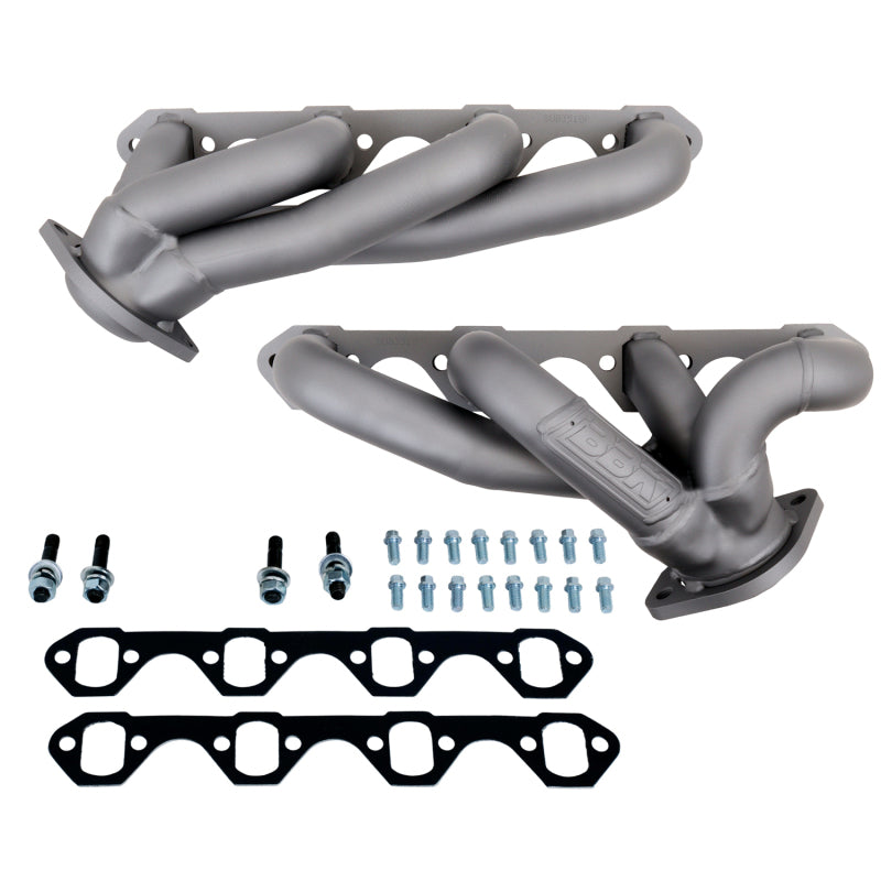 BBK 87-95 Ford F150 Truck 5.0 302 Shorty Unequal Length Exhaust Headers - 1-5/8 Titanium Ceramic - GTR Auto