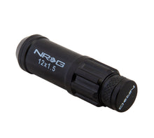 Load image into Gallery viewer, NRG 700 Series M12 X 1.5 Steel Lug Nut w/Dust Cap Cover Set 21 Pc w/Locks &amp; Lock Socket - Black LN-LS700BK-21