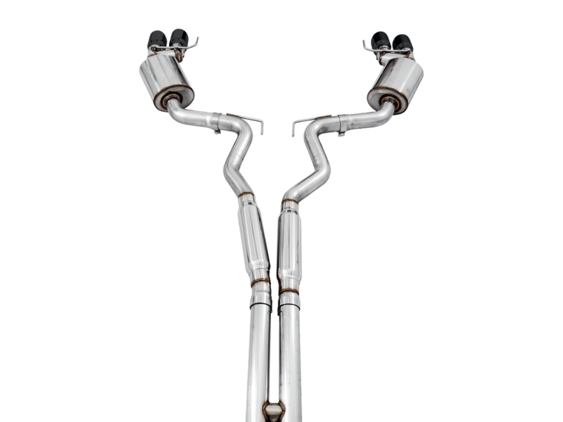 AWE Tuning 2018+ Ford Mustang GT (S550) Cat-Back Exhaust - Touring Edition (Quad Diamond Black Tips)