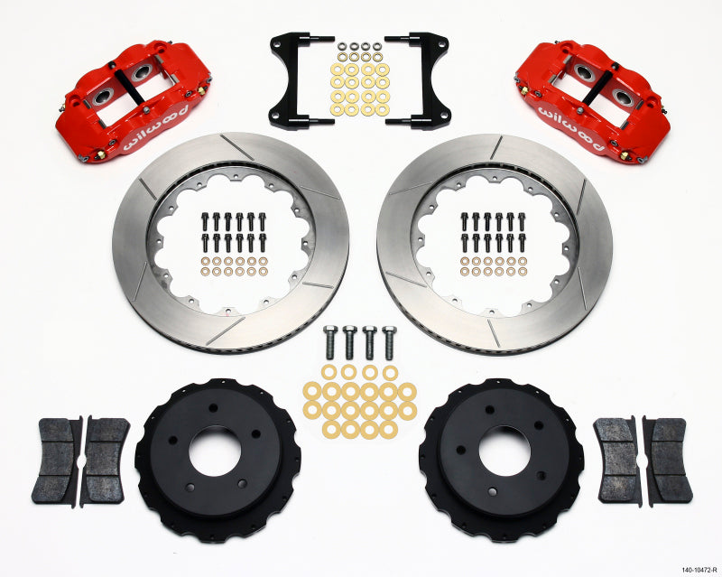 Wilwood Narrow Superlite 4R Rear Kit 14.00in Red 65-82 Corvette C2/C3 - GTR Auto