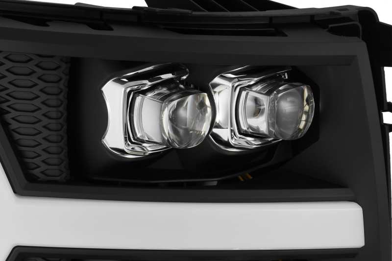 AlphaRex 07-13 Chevy 1500HD(NewBody) NOVA LED Proj Headlight Plank Sty Glos Blk w/Activ Lite/Seq Sig - GTR Auto