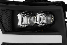 Load image into Gallery viewer, AlphaRex 07-13 Chevy 1500HD(NewBody) NOVA LED Proj Headlight Plank Sty Glos Blk w/Activ Lite/Seq Sig - GTR Auto