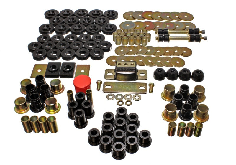 Energy Suspension 55-57 Chevrolet Belair/El Camino/Impala Black Hyper-Flex Master Bushing Set - GTR Auto
