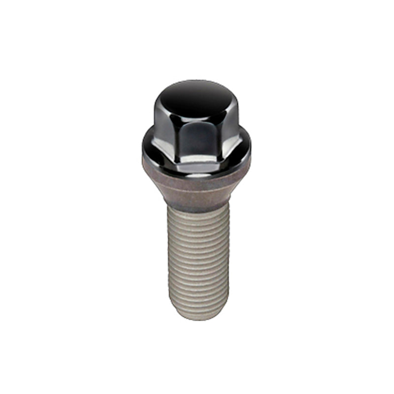 McGard Hex Lug Bolt (Cone Seat) M14X1.5 / 17mm Hex / 30.5mm Shank Length (Box of 50) - Black - GTR Auto