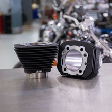 Load image into Gallery viewer, S&amp;S Cycle 86-19 Sportster Models 3-1/2in Bore Cylinder Set - Wrinkle Black
