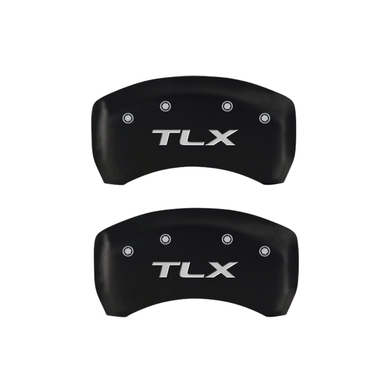 MGP 4 Caliper Covers Engraved Front Acura Engraved Rear TLX Red finish silver ch - GTR Auto
