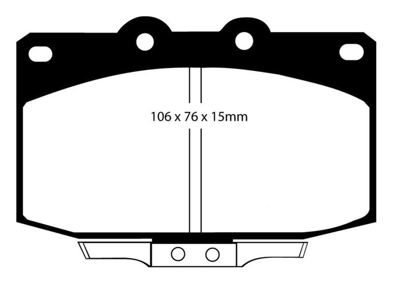 EBC 86-89 Mazda RX7 2.4 (1.3 Rotary)(Vented Rear Rotors) Bluestuff Front Brake Pads - GTR Auto