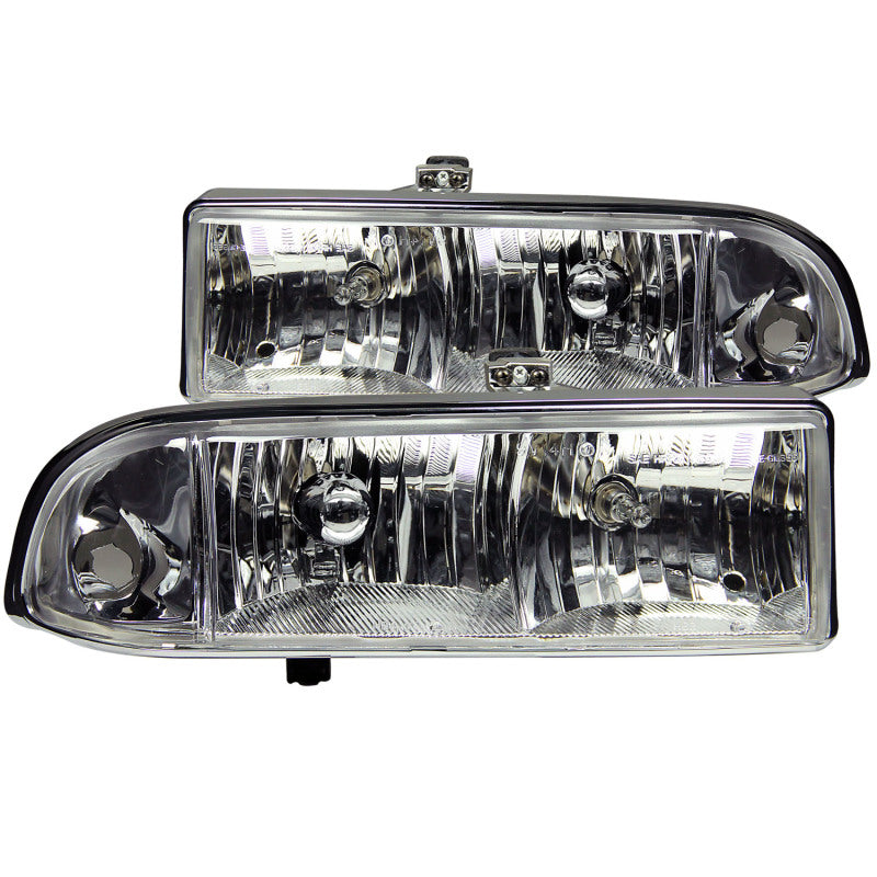 ANZO 1998-2005 Chevrolet S-10 Crystal Headlights Chrome - GTR Auto