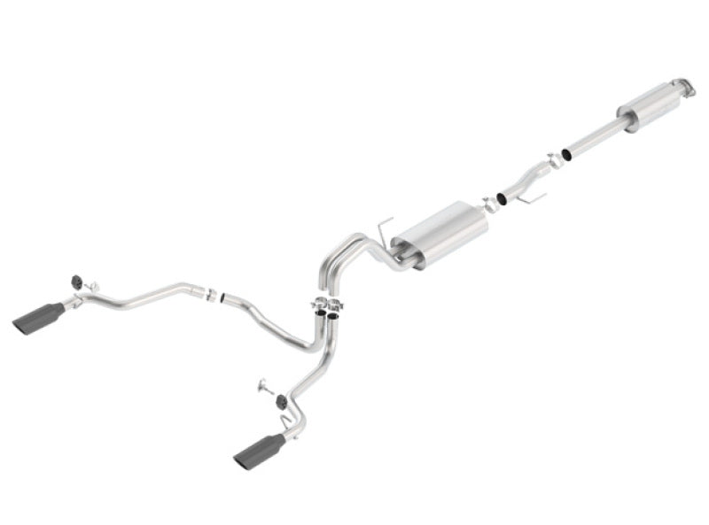 Borla 15-17 F-150 2.7/3.5L V6 EcoBoost / 5.0L V8 Black Chrome Cat-Back Touring Exhaust - GTR Auto