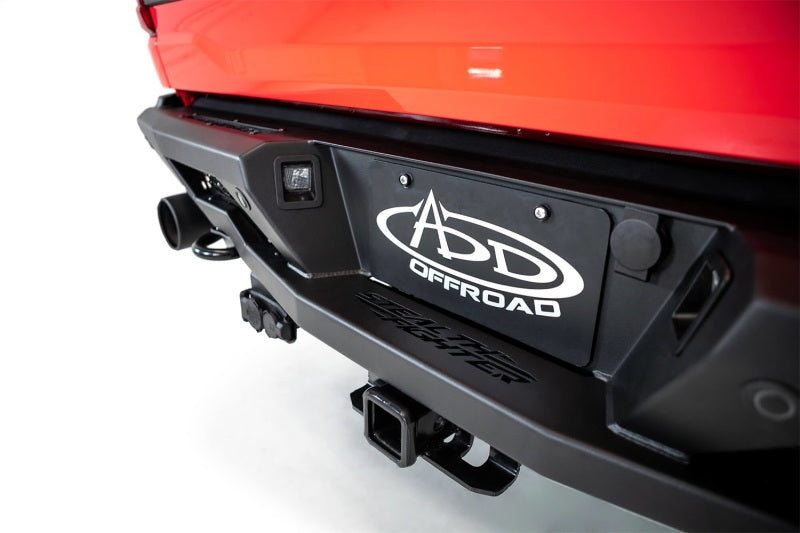 Addictive Desert Designs 2022+ Ford Raptor Stealth Fighter R Bumper w/ 2 Cube Lights - Hammer Black - GTR Auto