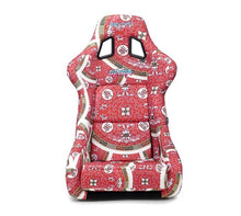 Load image into Gallery viewer, NRG FRP Bucket Seat PRISMA Oriental Longevity Plate Edition W/ Gold Pearlized Back - Large