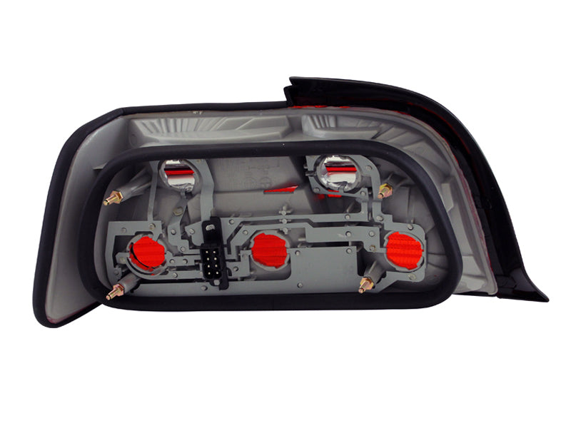 ANZO 1992-1998 BMW 3 Series E36 Coupe/Convertible Taillights Red/Clear - GTR Auto
