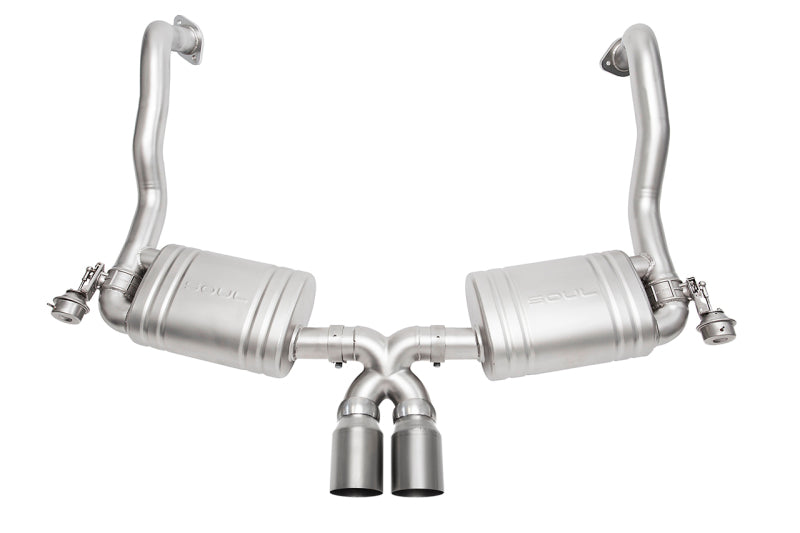 SOUL 15-16 Porsche 981 GT4 / Spyder Valved Exhaust - Straight Cut Titanium Tips