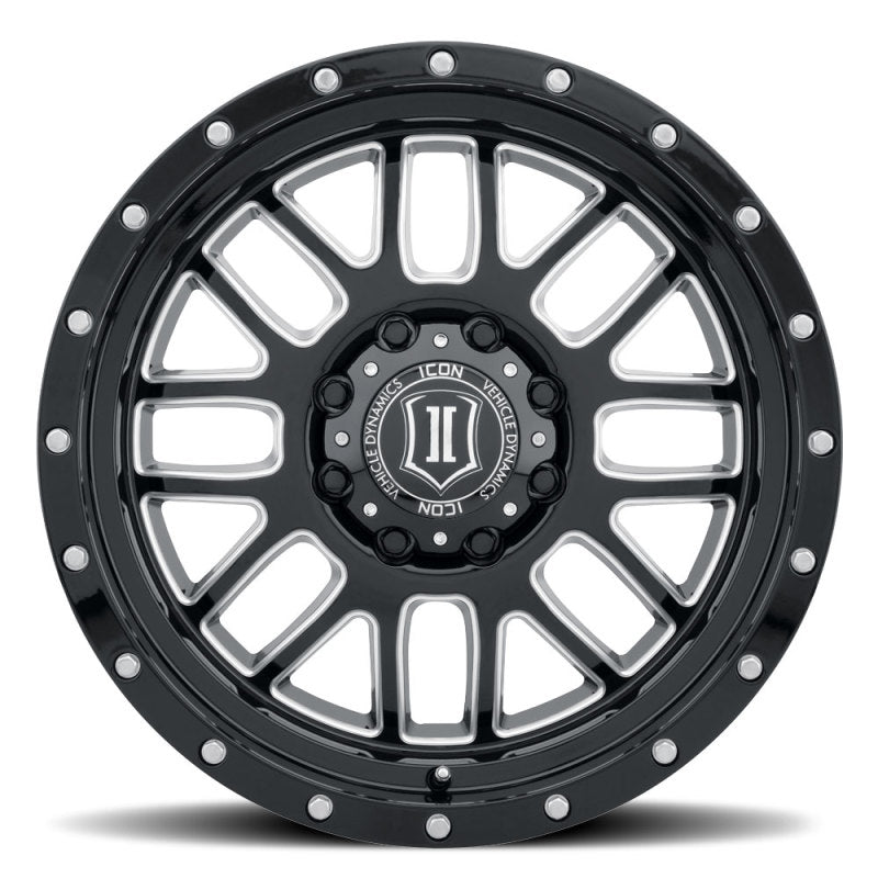 ICON Alpha 20x9 8x170 0mm Offset 5in BS Gloss Black Milled Spokes Wheel - GTR Auto