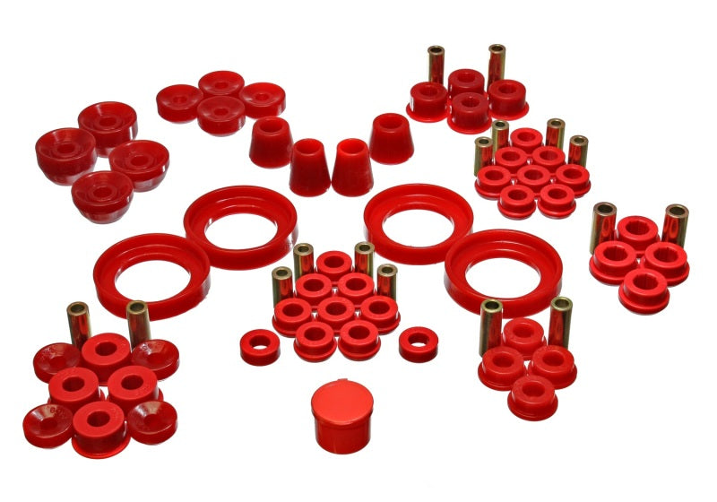 Energy Suspension 92-96 Honda Prelude Red Hyper-Flex Master Bushing Set - GTR Auto