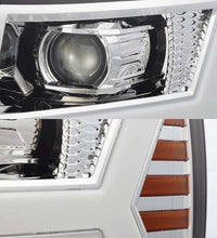 Load image into Gallery viewer, AlphaRex 07-13 Chevy 1500HD PRO-Series Proj Headlights Plank Style Chrome w/Activ Light/Seq Signal - GTR Auto