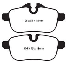 Load image into Gallery viewer, EBC 09+ BMW Z4 3.0 (E89) Yellowstuff Rear Brake Pads - GTR Auto