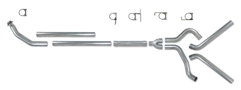 Diamond Eye KIT 4in Turbo Back MFLR RPLCMENT PIPE DUAL SS: 94-02 DODGE CUMMINS 5.9L - GTR Auto