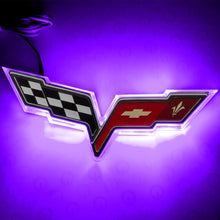 Load image into Gallery viewer, Oracle Chevrolet Corvette C6 Illuminated Emblem - Dual Intensity - UV/Purple