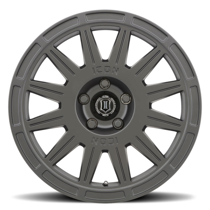 ICON Ricochet 17x8 5x108 38mm Offset 6in BS Satin Black Wheel - GTR Auto