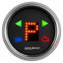 Load image into Gallery viewer, Autometer Automatic Transmission PRNDL Black Dial Flat Lens Bright Super Bezel Gauge