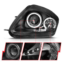 Load image into Gallery viewer, ANZO 2000-2005 Mitsubishi Eclipse Projector Headlights w/ Halo Black - GTR Auto