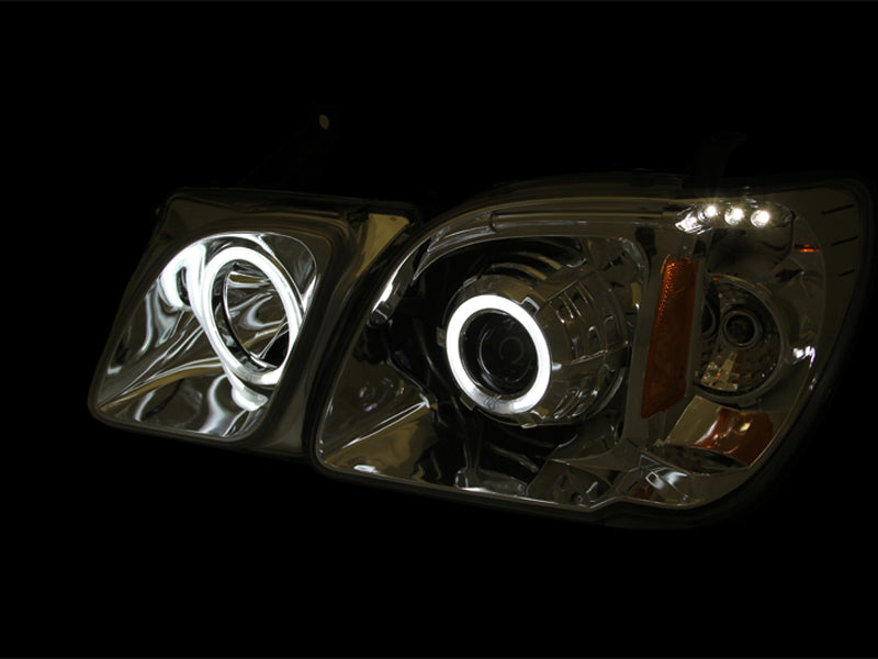 ANZO 1998-2007 Lexus Lx470 Projector Headlights w/ Halo Black (CCFL) - GTR Auto