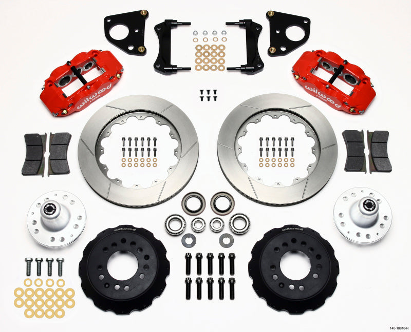 Wilwood Narrow Superlite 6R Front Hub Kit 14.00in Red 62-72 CDP B & E Body-Drum - GTR Auto