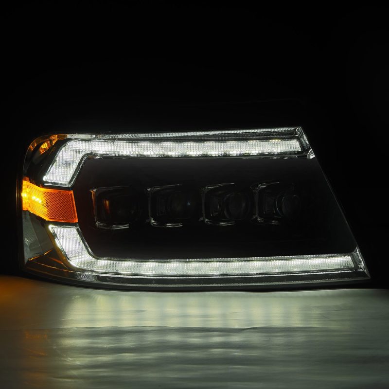AlphaRex 04-08 Ford F-150 (No 2004 Heritage) NOVA-Series LED Proj HL Alpha-Blk w/Actv Lgt / Seq. Sig - GTR Auto