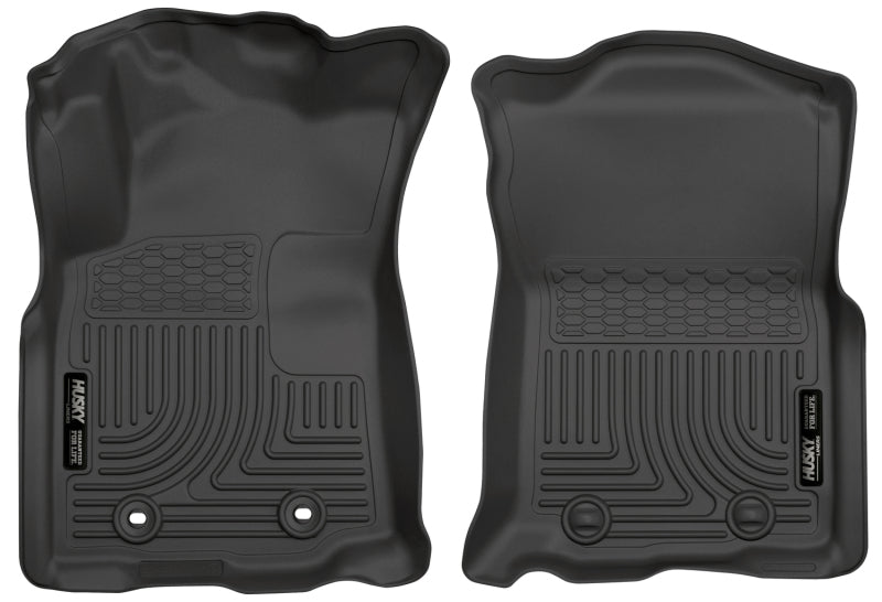 Husky Liners 2016 Toyota Tacoma w/ Manual Trans WeatherBeater Front Black Floor Liners - GTR Auto
