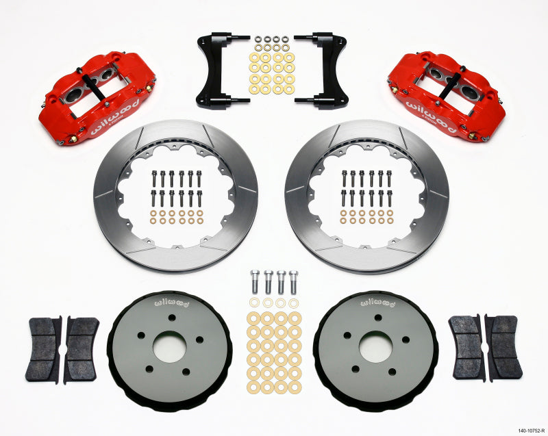 Wilwood Narrow Superlite 6R Front Hat Kit 12.88in Red 2008 Toyota Matrix - GTR Auto
