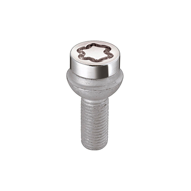 McGard Wheel Lock Bolt Set - 4pk. (Radius Seat) M14X1.5 / 17mm Hex / 27.0mm Shank Length - Chrome - GTR Auto