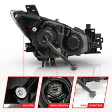 Load image into Gallery viewer, ANZO Projector Headlights With Halo Black w/Amber 14-17 Mazda 3 - GTR Auto
